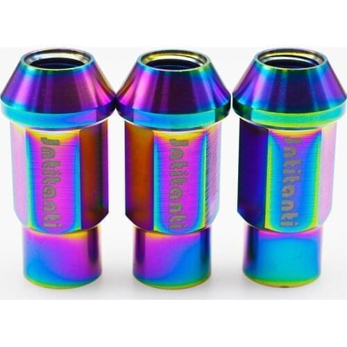 Cone seat open end Gr5 titanium hub nuts m12*1.5*45mm