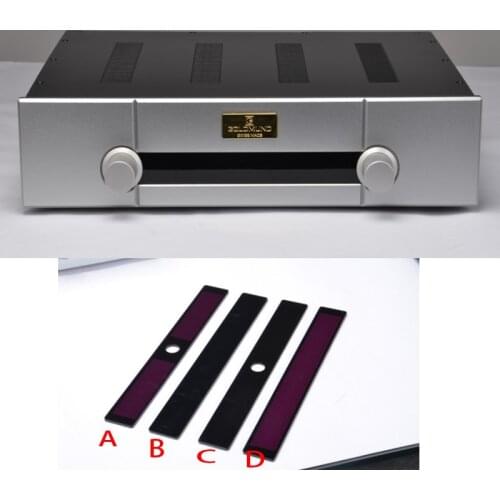 KYYSLB 430*340*95MM The Imitation Gaowen Premplifier Chassis Shell Enclosure DIY Amplifier Case Box Aluminum Panel Iron Chassis