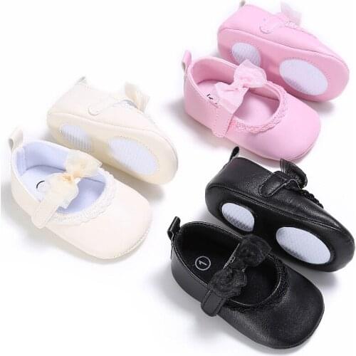 New small lace princess shoes cotton bow casual baby female baby toddler shoes