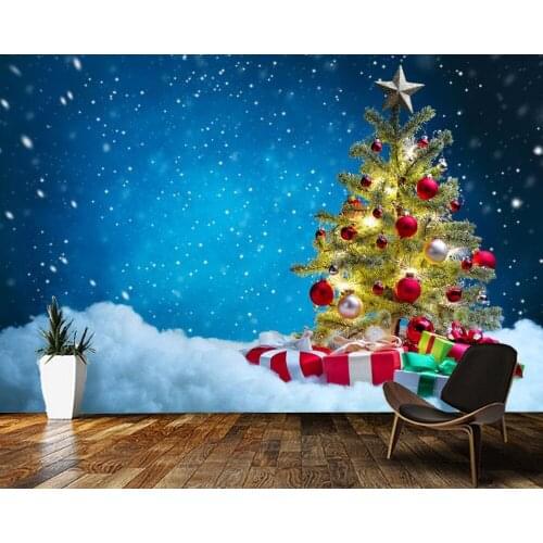 Papel de parede Christmas tree decoration kids' 3d wallpaper mural,living room tv wall children bedroom wall papers home decor