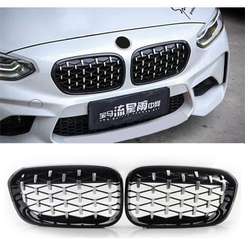 A Pair Chrome Diamond Grill Car Front Grille For BMW E87 E90 E91 E92 E93 F20 F21 F30 F34 F35 E60 F10 F18 G30 G38 F45 F46 F32 F33