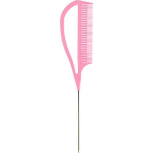 Hot High Temperature Resistant Steel Needle Tail Hairbrush Hairdressing Styling Highlights Dye Fluffing Comb E061