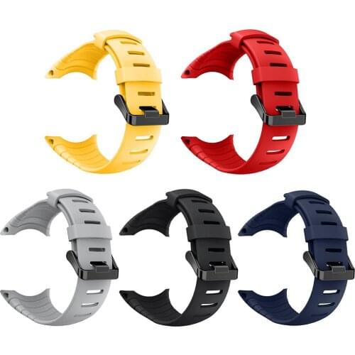 TPU Wristband Bracelet Wrist Strap with Steel Buckle Compression Forming Strong and Durable for Suunto Core Smart Watch