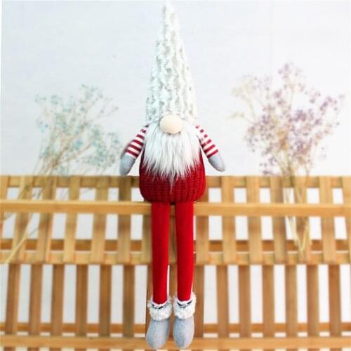 Christmas Decorations Faceless Doll Sitting Window Santa Claus Christmas bedroom living room desktop ornaments 15X6X37