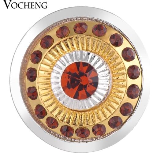 Vocheng Ginger Snap Jewelry Eyes Charms Button 3 Colors 18mm with Crystal Vn-1760