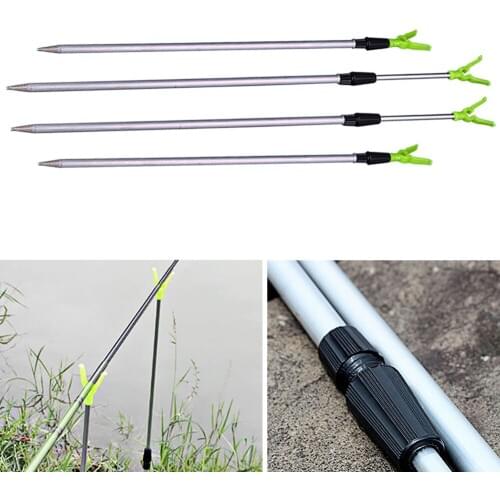 1.04M 12cm Fishing Rod Pole Rack V Holder Bracket Support Stand Wholesale Fishing Holder 2 Sections Adjustable Aluminium