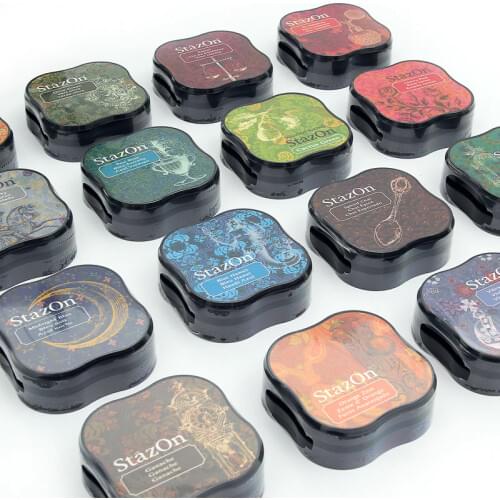 1pc creative colourful inkpad Japan Tsukineko stazon DIY planner scrapbooking silicone stamp greeting card making supplies