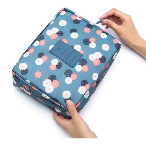 1PCs Women Cosmetic Bag Make Up Bag Organizer Cases Travel Cosmetic Case Storage Toiletry Bag Toiletry Kit Storage Big Capacity