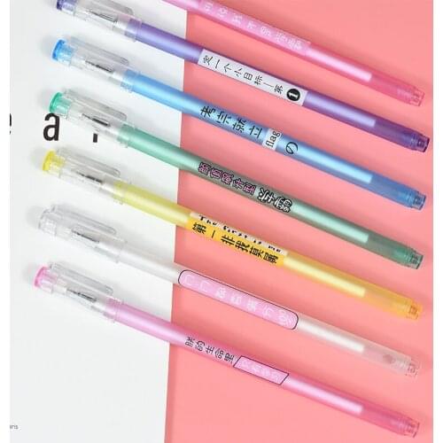 12pcs Hot sales gel pen 0.5mm cute pen novelty stationery kawaii pen student cute black signature pen kawaii school provide