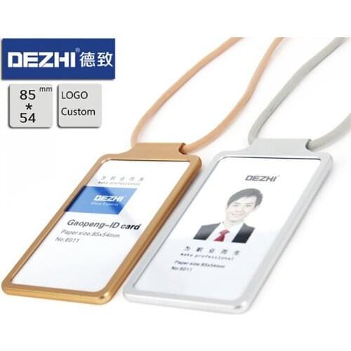 6011 Simple Metal ID card Badge Holders with safety lanyard and adjustable buckle,comfortable,Focus on Customization