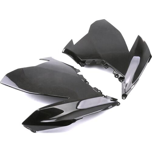 Motorcycle Accessories Shell Upper Side Panel Carbon Fiber For Kawasaki Ninja 400 2018 2019 Modified Car Shell Black