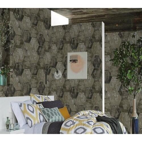 Beibehang Continental simple retro cement gray wallpaper living room coffee shop TV background wall engineering 3d wallpaper