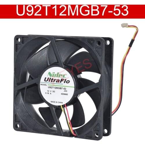 FOR Delta 9025 9CM DC12V 0.18A 3 Lines Projector Silent Fan U92T12MGB7-53