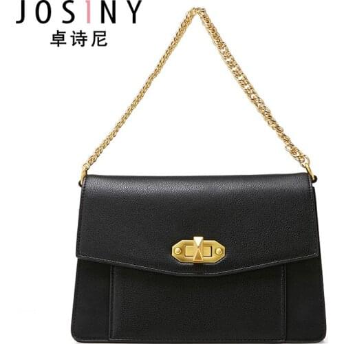 JOSINY PU Leather Shoulder Bag Female Simple Handbag Crossbody Bag Lady Tote Bags Solid Color Messenger Bags for Women