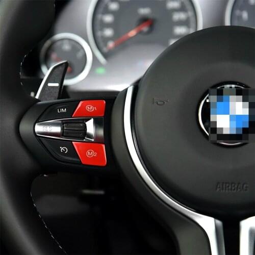 Engine Start Stop OFF Buttons Steering Wheel M1 M2 Button for BMW F15 F16 F80 F82 Switch Car Accessories Replace Cap Cover Decal
