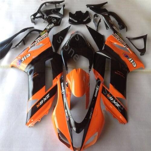 New Motorcycle Fairing kit for KAWASAKI Ninja ZX6R 07 08 ZX 6R 2007 2008 zx6r ABS orange black Fairings set