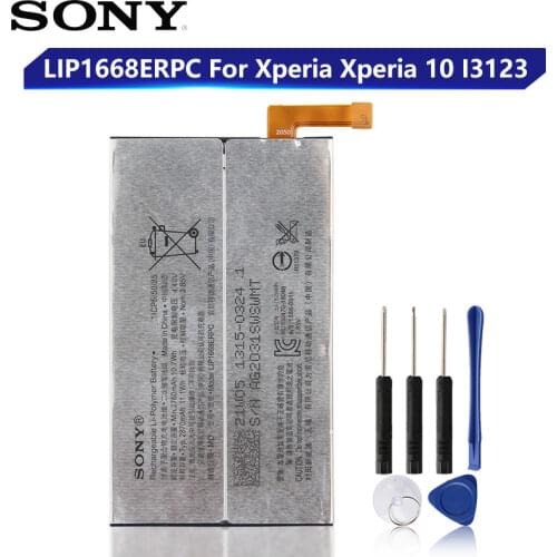Original Replacement Sony Battery For SONY Xperia 10 I3123 LIP1668ERPC SNYSQ68 Genuine Phone Battery 2870mAh