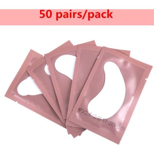 50 Pairs Pink Eyelashes Collagen Patches Under Eye Pads Lash Paper Patch Wraps Eyelash Extension Make Up Tools By Free Shipping