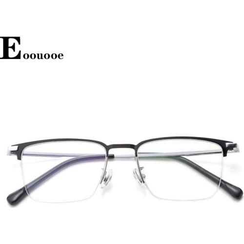 Half Frame Glasses Men Eyeglasses Male Optical Myopia Eyewear Clear