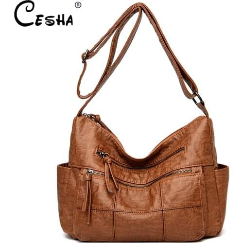 Women Durable leather Crossbody Shopping Bag Fashion Vintage Female Top-handle Travel Bags High Quality Ladies Shoulder Bag