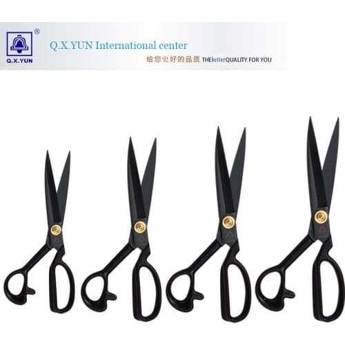 QXYUNTailoring scissors clothing scissors professional tailor scissors manganese steel concave genuine scissors household goods
