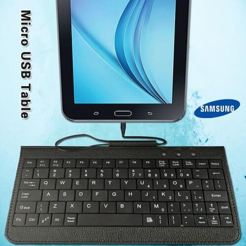 Wired USB Keyboard for Samsung Galaxy Note 8.0"/Tab A Nook 7.0"/Tab E/Tab 3 8"/Tab 4/Tab A 7" 8" Tablet Wired Keyboard+Bracket