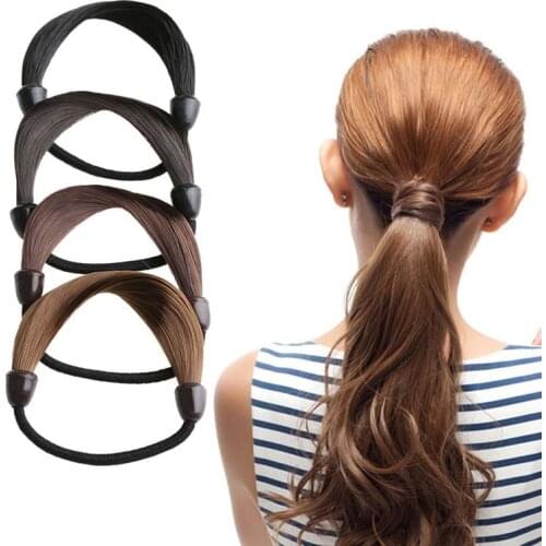 Women girls Wig hair Elastic Rubber Bands Rope Scrunchies Hair Ties Headdress Acsesorios para el cabello for Women girls