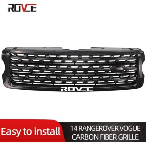 ROVCE Front Bumper Carbon Fiber Material Grille Grill for 2014 Land Rover Range Rover Voque CU118CF