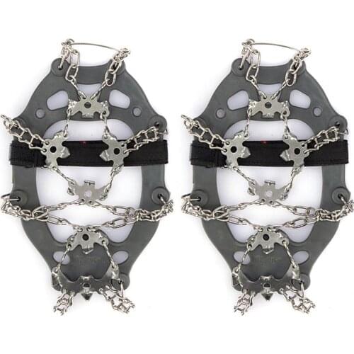 Stainless Steel Ice Crampons Anti-slip Cleats Traction Crampons Sturdy Ice Snow Grip For Walking Climbing Jogging Hiking Fishing