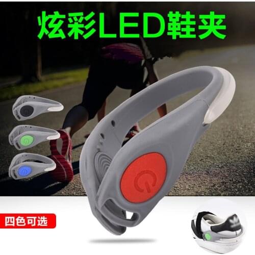 Luminous shoe clip lamp LED flash heel lamp outdoor sports warning light fun run equipment with straps