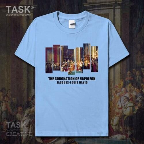 World famous painting series t-shirt David new art painting The Coronation Of Napoleon Short sleeve clothes cotton summer casual