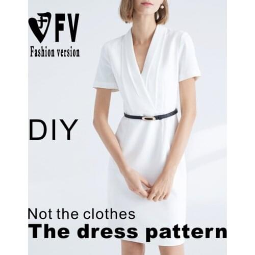Pattern Shop Womens Short Sleeve Dresses Pattern Clothes Making Cutting Drawing BLQ-472