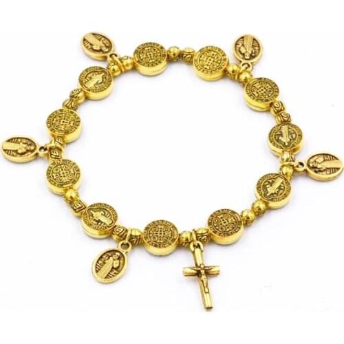 Jewelry 2020 Trend The Heart of Jesus Bracelet Crucifixion Statue Bracelet Christmas Present Catholic Gifts Virgin Mary