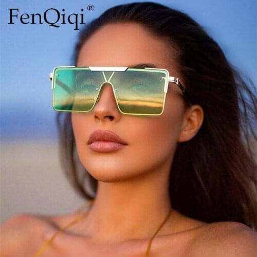 Square Oversized Sun Glasses Women 2021 Mirrored Gradient Eyewear Glasses Gafas De Sol Hombre Sunglasses Gafas De Sol Hombre
