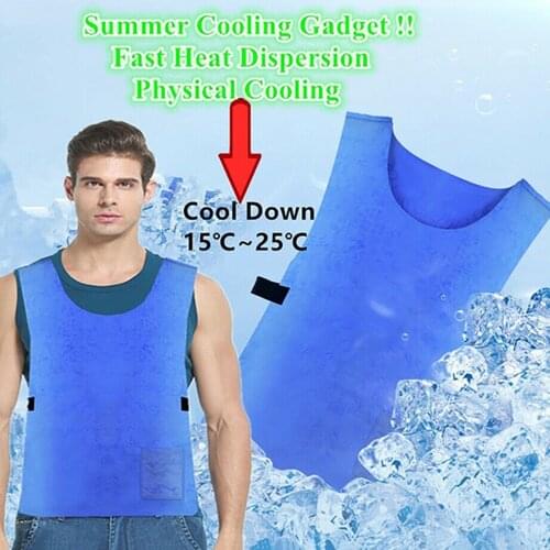 Summer Cooling Vest Heat dissipation PVA Waterproof Fabric Vest High Temperature Protective Outdoor Sports Work Vests Drop Ship