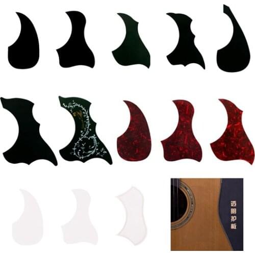 10pcs 40" 41" Acoustic Guitar Pickguard Guards Scratch Plate Pick Guard Protective Film Back Adhesive 15 Kinds