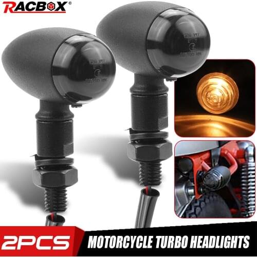 12V Mini Bullet Turn Signals Motorcycle Indicators Light Universal Amber Metal Blinker for Harley Honda Suzuki Yamaha