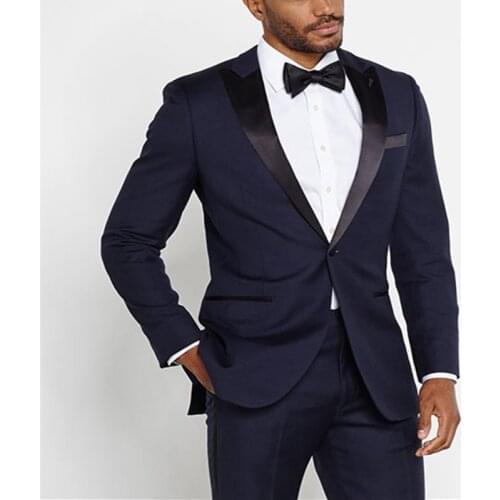 2 Pieces Mens Suit Slim Fit Peak Lapel Costumes Tuxedos For Business Formal Office Wedding Bridegroom Men clothes