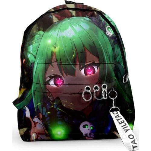 2021 Hololive Uruha Rushia Men Women Backpack Fabric Oxford hanging buckle Style Hip hop Child School bag Travel Backpack