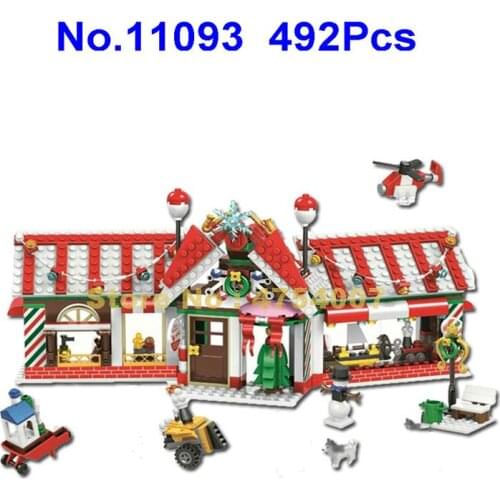492pcs christmas advent calendar festival santa claus house bela building block 4 Toy