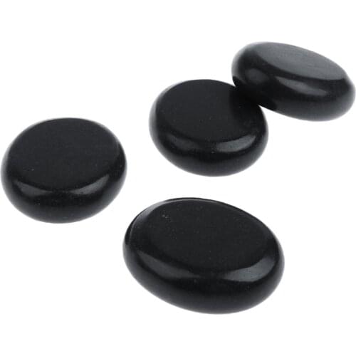 4x Massage Stones Set Natural Basalt Warmer Rock Stones Hot Spa Energy