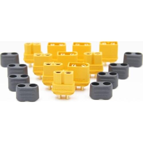 5 pairs of amass XT60 plugs, plug connector with protective shell, 5 male plugs and 5 female plugs