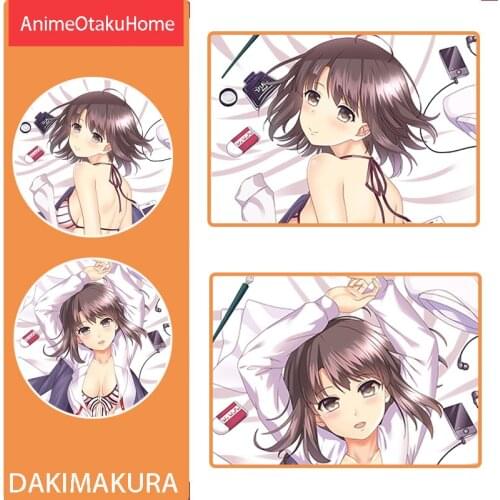 Anime Saekano: How to Raise a Boring Girlfriend Megumi Kato Pillow Cover Hugging Pillowcase Otaku Bedding Dakimakura Pillow Case