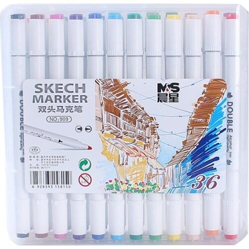Journal Notebook 12/18/24/36 Colors Sketching Markers Brush Pen For Drawing Set Highlighters Art School Supplies Stationery
