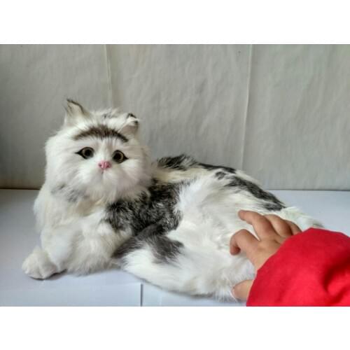 Big simulation cat toy polyethylene & furs handicraft lying cat doll about 30x21x17cm 2839