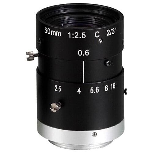 C Mount 50 mm 2/3" 5MP HD Megapixel CCTV Lens Machine Vision Lens for Industrial CCTV Security Camera (SL-C5025MP5)