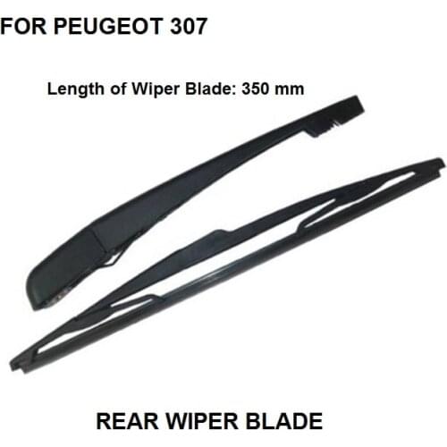 For Peugeot 307 Hatchback 01-08 Rear Windshield Window Wiper Arm + Blade Set New