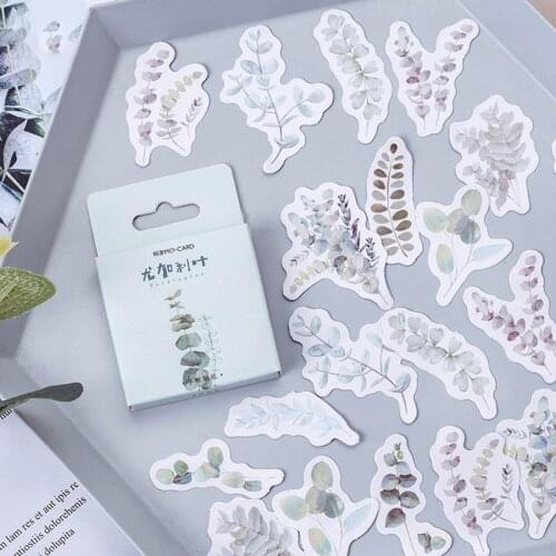 45pcs/pack Fresh Plants Stationery Stickers Label Diary Scrapbooking Decor Paper Seal Sticker