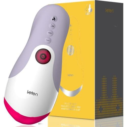 Leten male Masturbator Vagina real pussy Blowjob Powerful Sucking Electric Vibrator adult Sex Toys for man Sex Machine Sex shop