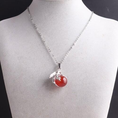 Hot Sale Natural Carnelian Pendant for Making Necklace16mm Beads Clear Crystal High Quality Jewelry Pendant For Energy Jewelry